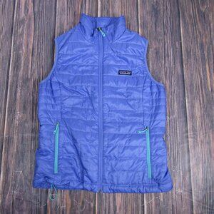 Patagonia Vest Womens Medium Blue Nano Puff Insulated Quilted Packable 84246